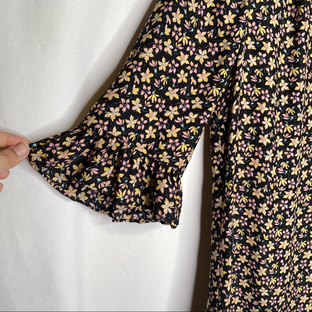 Rebecca Taylor Louisa Floral-Print Silk Top Size 4 - Picture 3 of 11